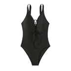 Damen Einteiliger Badeanzug mit sexy Schnürdetail R&B