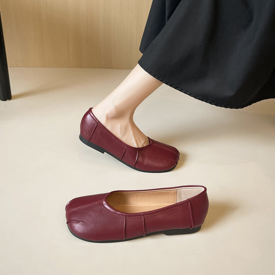 Damen Ballerinas mit einzigartigem Faltendesign R&B