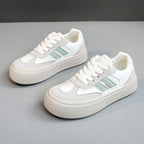 Damen modische Plateau-Sneaker mit atmungsaktiver Oberflächenstruktur und dämpfendem Sohlenprofil R&B