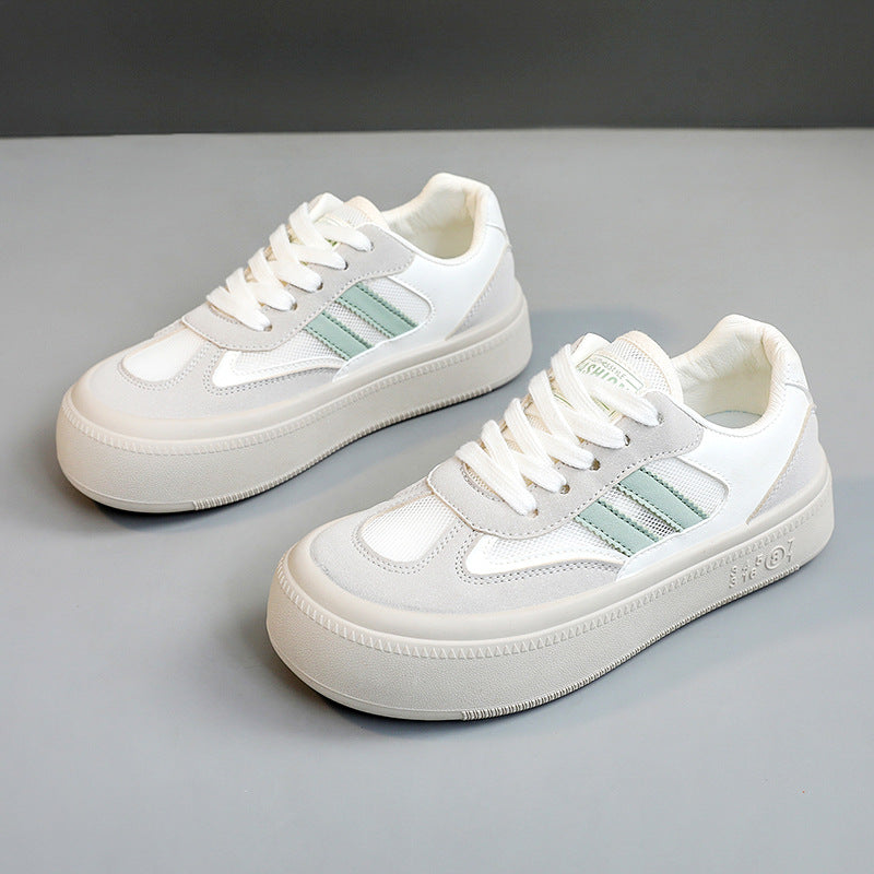 Damen modische Plateau-Sneaker mit atmungsaktiver Oberflächenstruktur und dämpfendem Sohlenprofil R&B