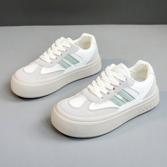 Damen modische Plateau-Sneaker mit atmungsaktiver Oberflächenstruktur und dämpfendem Sohlenprofil R&B