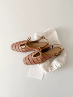 Damen elegante Sling-Sandalen mit Netzdesign und verstellbarem Riemen R&B