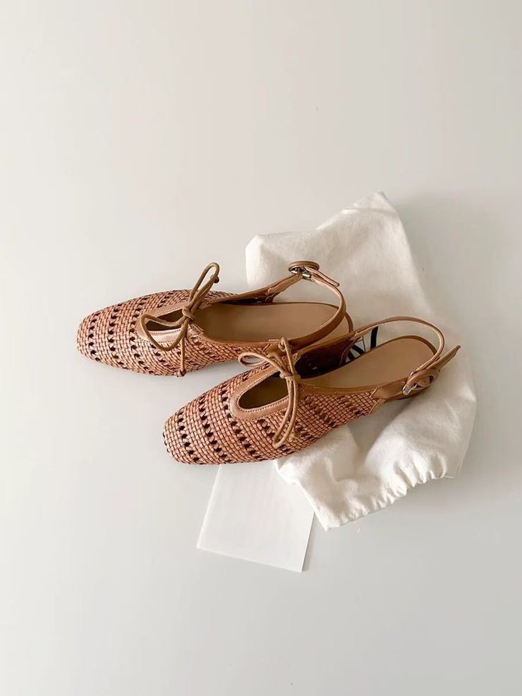 Damen elegante Sling-Sandalen mit Netzdesign und verstellbarem Riemen R&B