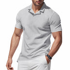 Herren Kurzarm Poloshirt mit strukturiertem Design R&B
