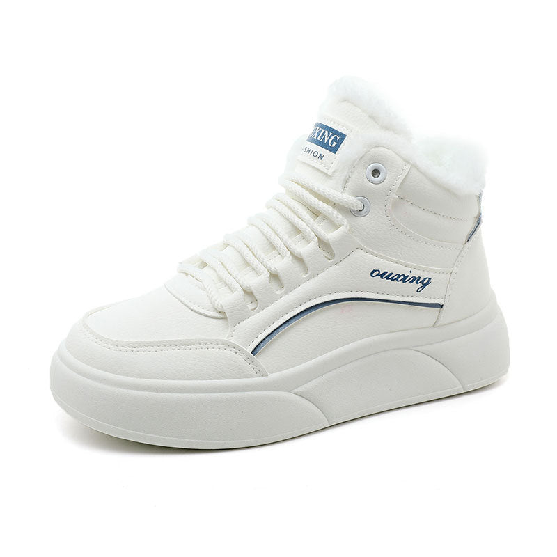 Damen hochflorige Sneakers mit kuscheligem Innenfutter R&B