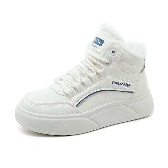 Damen hochflorige Sneakers mit kuscheligem Innenfutter R&B