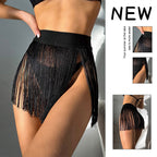 Damen Rüschen-Badeoberteil mit transparentem Design R&B