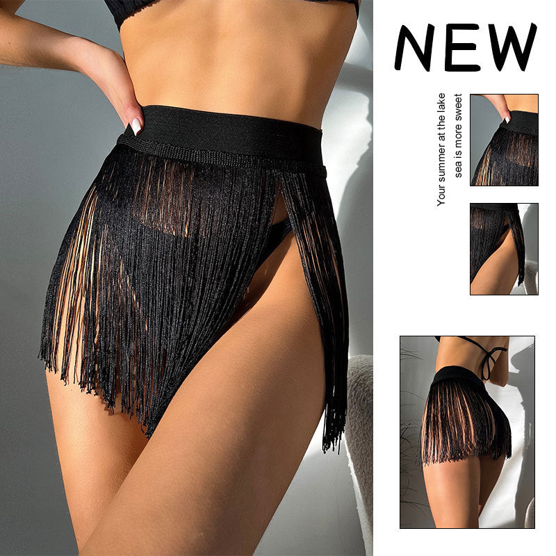 Damen Rüschen-Badeoberteil mit transparentem Design R&B