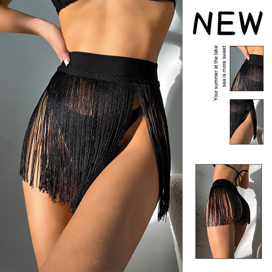 Damen Rüschen-Badeoberteil mit transparentem Design R&B