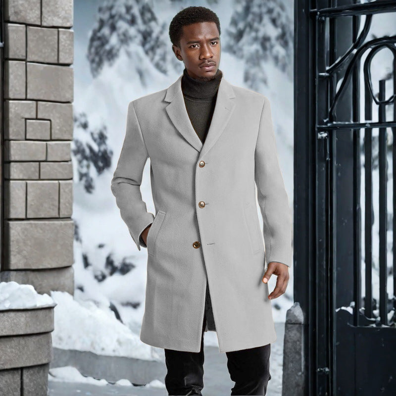 Herren eleganter Langmantel R&B