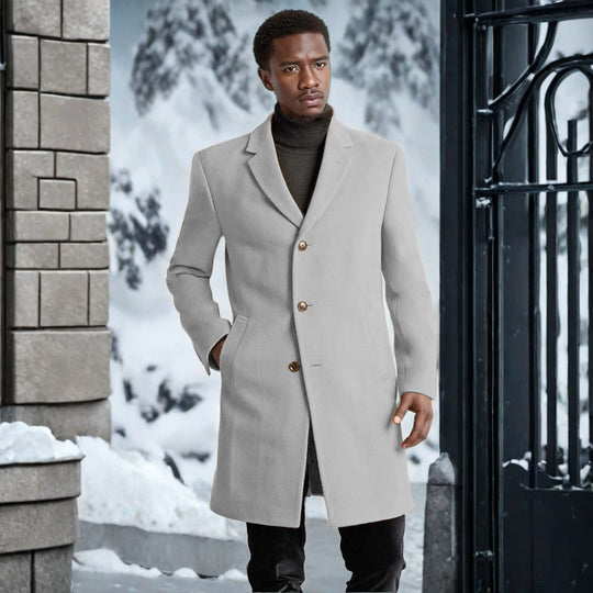 Herren eleganter Langmantel R&B