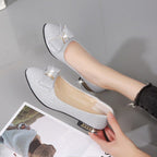 Damen Ballerinas mit elegantem Schleifendetail und modischem Absatz R&B