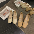 Damen Ballerinas mit elegantem Riemchen und hochwertiger Oberflächenstruktur R&B