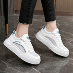 Damen trendige Plateau Sneakers mit atmungsaktiver Mesh-Oberfläche und dämpfendem Sohlenprofil R&B