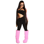 Damen Sportliches Set mit Crop-Top und Leggings R&B