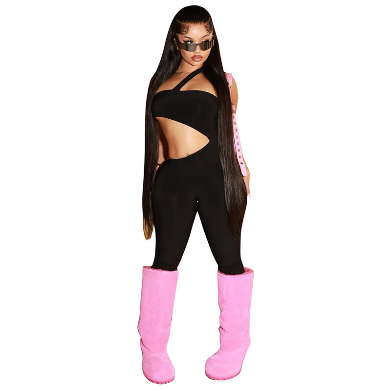 Damen Sportliches Set mit Crop-Top und Leggings R&B