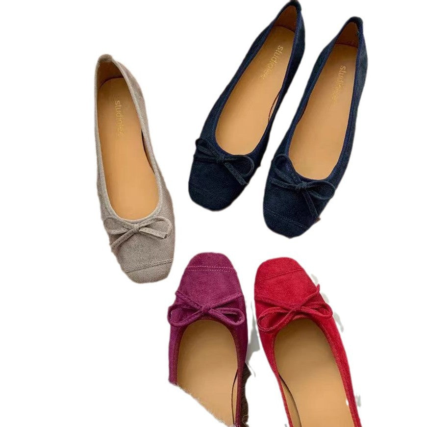 Damen Ballerinas mit runder Spitze und verspieltem Schleifendetail R&B