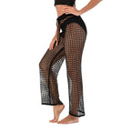 Damen Häkel Strandhose mit hoher Taille und weitem Schnitt R&B