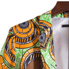 Damen Blazer mit auffälligem afrikanischen Muster und modernem Schnitt