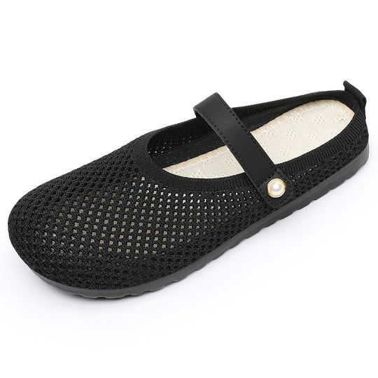 Damen Komfortable und atmungsaktive Hausschuhe mit verstellbarem Riemen R&B