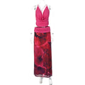 Damen Boho Maxikleid mit raffiniertem Oberteil und floraler Drapierung R&B