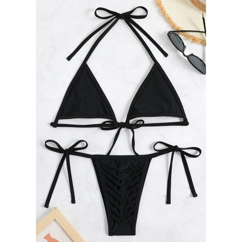 Damen Cut-Out Bikini mit Schnürdetails R&B