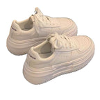 Damen Plateau-Sneaker mit luftiger Oberflächenstruktur und bequemer Polsterung