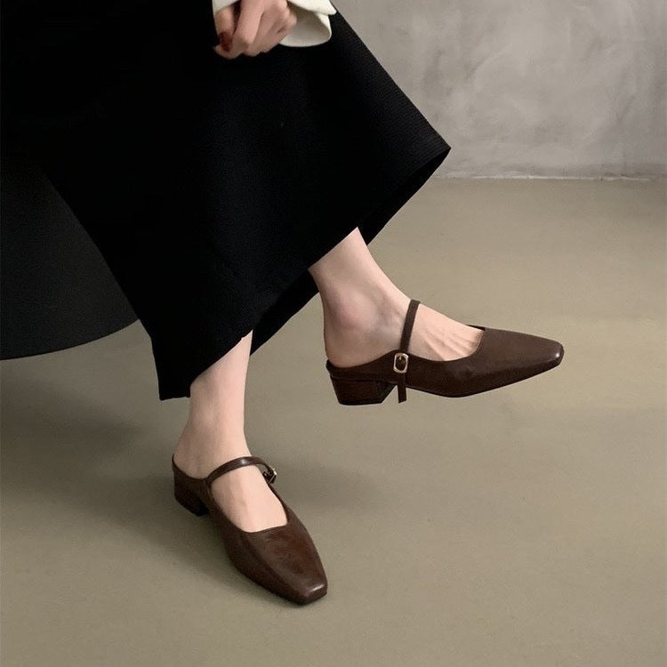 Damen Slingback-Pumps mit elegantem Riemchen und schickem Blockabsatz EB