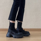 Damen sportliche Chunky High-Top Sneakers R&B