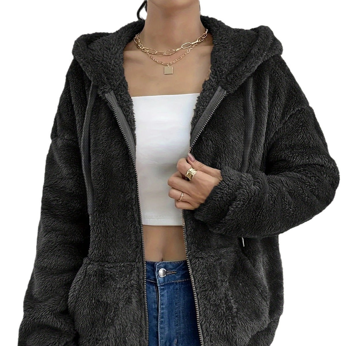 Damen Kuscheljacke mit hoher Wärmeisolation und großzügigen Taschen R&B