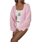 Damen weicher Strickcardigan mit Knöpfen und lässigem Schnitt R&B