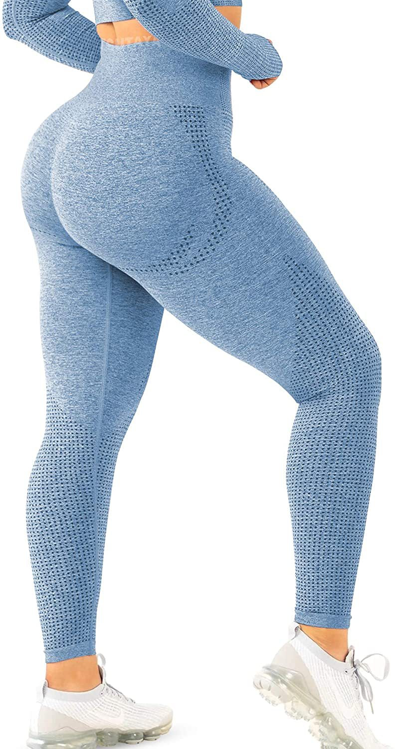 Damen Hohe Performance Fitnessleggings mit strukturierter Oberfläche R&B