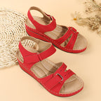Damen Wedge-Sandalen mit anatomisch geformtem Fußbett und verstellbarem Riemen R&B