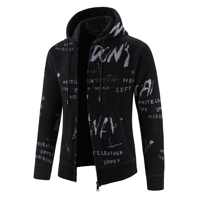 Herren modische Kapuzenjacke mit kreativem Print R&B