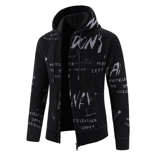 Herren modische Kapuzenjacke mit kreativem Print R&B