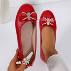 Damen Ballerinas mit modischem Schleifenakzent und Glitzerdetails R&B
