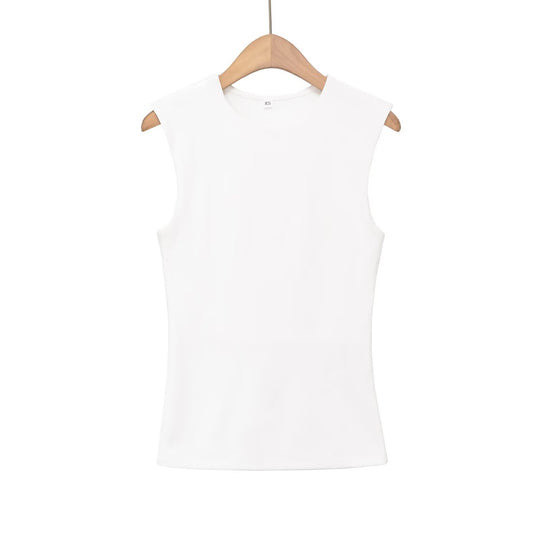 Damen ärmelloses Oberteil mit strukturiertem Look und hochwertiger Baumwolle R&B