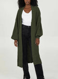 Damen Langstrickjacke mit lässigem Oversized-Schnitt und voluminösen Ärmeln