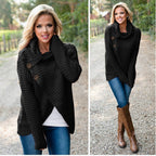 Damen Strickjacke mit asymmetrischem Verschluss und komfortablem Kragen R&B