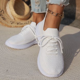 Damen Atmungsaktive Sneaker mit elastischem Strick-Obermaterial und stützendem Fußbett R&B