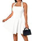 Damen A-Linien Kleid mit schulterfreiem Design und elegantem Schnitt R&B