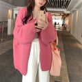 Damen Oversized Strickjacke mit sanften Texturen und offenen Fronten R&B