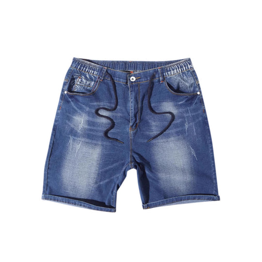 Herren Denim-Shorts mit elastischem Bund und lässigem Schnitt R&B