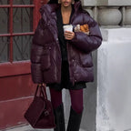 Damen Winterjacke mit voluminösem Schnitt und Wärmeisolierung R&B