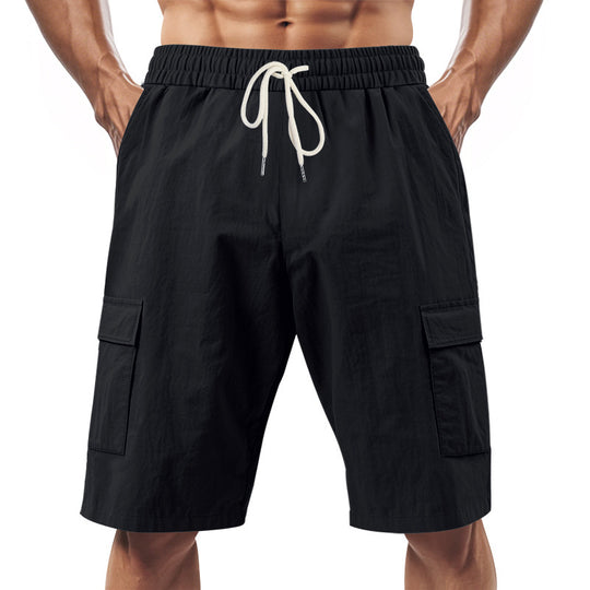 Herren Cargo-Shorts mit praktischen Seitentaschen und verstellbarem Kordelzug R&B