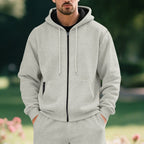 Kapuzenjacke Herren sportlich mit Reißverschluss und Taschen