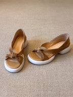 Damen Sandalen mit dekorativem Knoten und komfortabler Sohle R&B