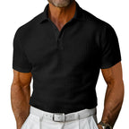 Herren nan strukturiertes Poloshirt mit Waffelpiqué und tailliertem Schnitt R&B