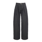 Damen Weite Hochtaillierte Streifenjeans R&B