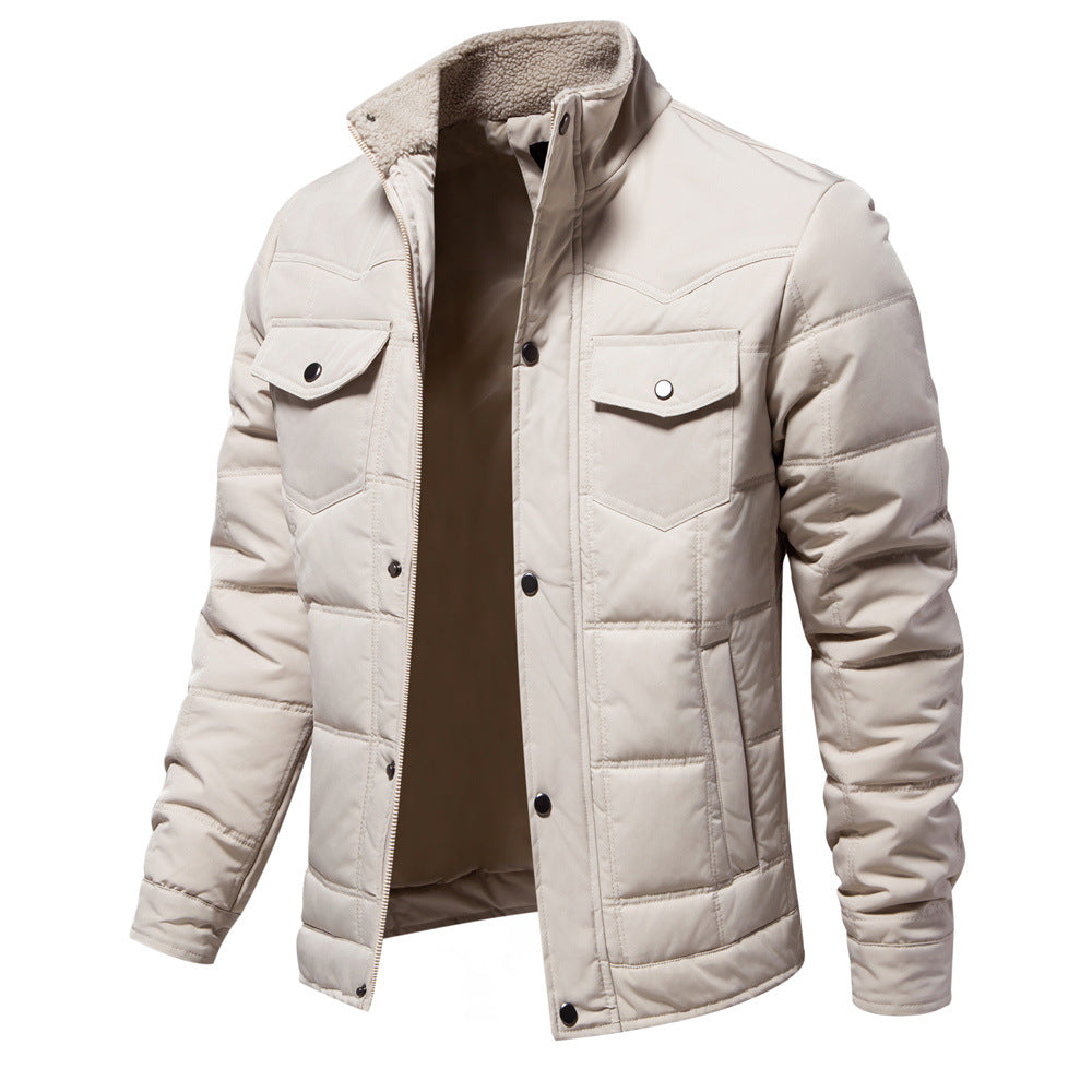 Herren Winterjacke mit gefüttertem Kragen und praktischen Taschen R&B
